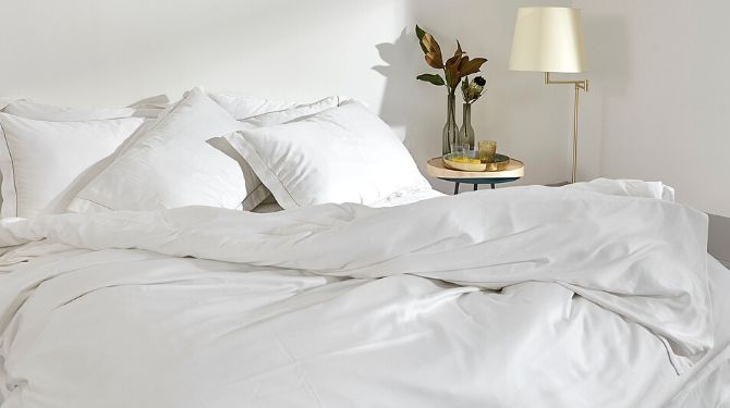 white bed